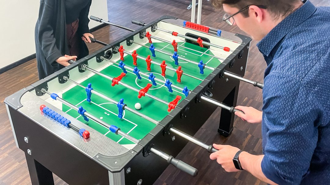 Nach der Mittagspause wird pgekickert.